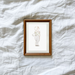 Lámina niño con zorrito