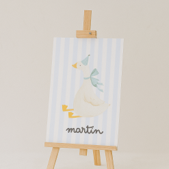 Lámina patito rayas azul