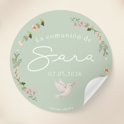 Pegatina colección virgencita niña