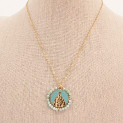 Virgen del Carmen turquesa