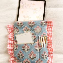Funda tablet blockprint turquesa