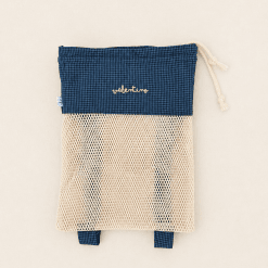 Mochila rejilla vichy petrol blue