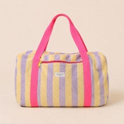 Bolso rayas rizo color lavanda
